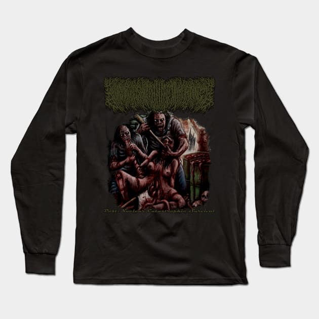 Biohazardous Human Metamorphosis Long Sleeve T-Shirt by kadebeien